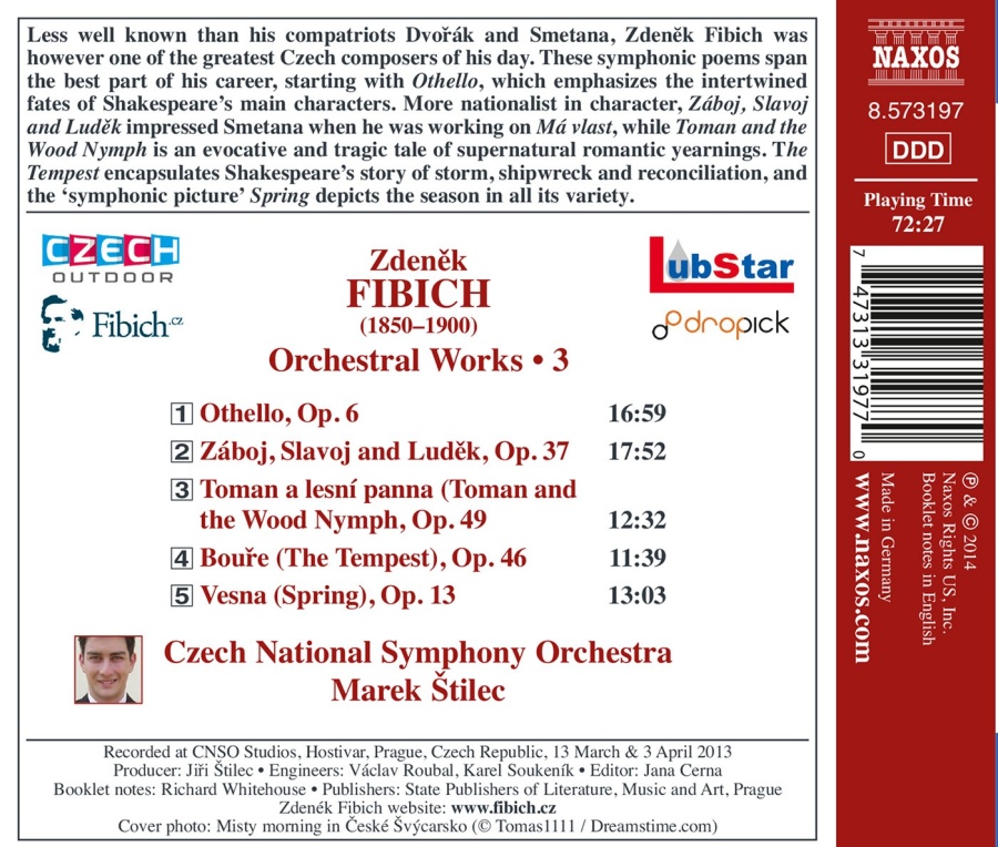 Fibich: Orchestral Works Vol. 3 - Symphonic Poems - slide-1