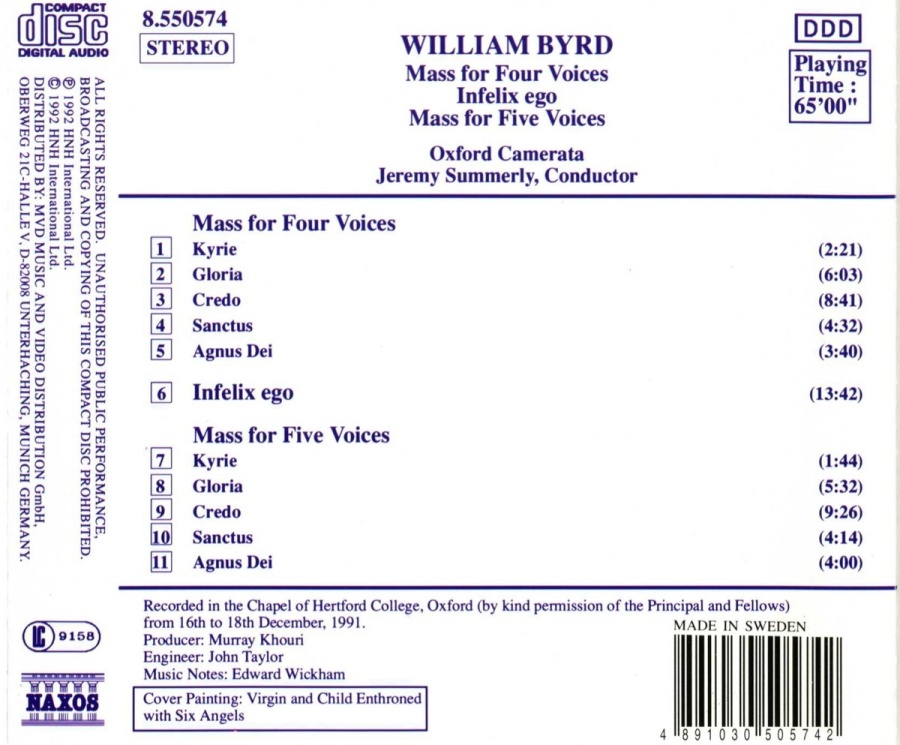 Byrd: Masses for Four and Five Voices - slide-1