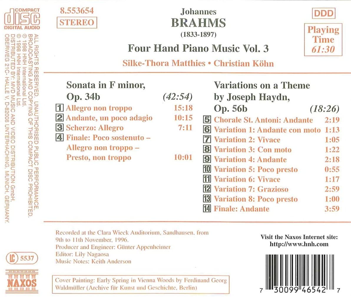 BRAHMS: Four Hand Piano Music - slide-1