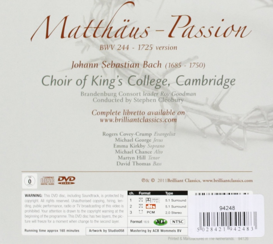 Bach: Matthäus Passion BWV 244 - slide-1