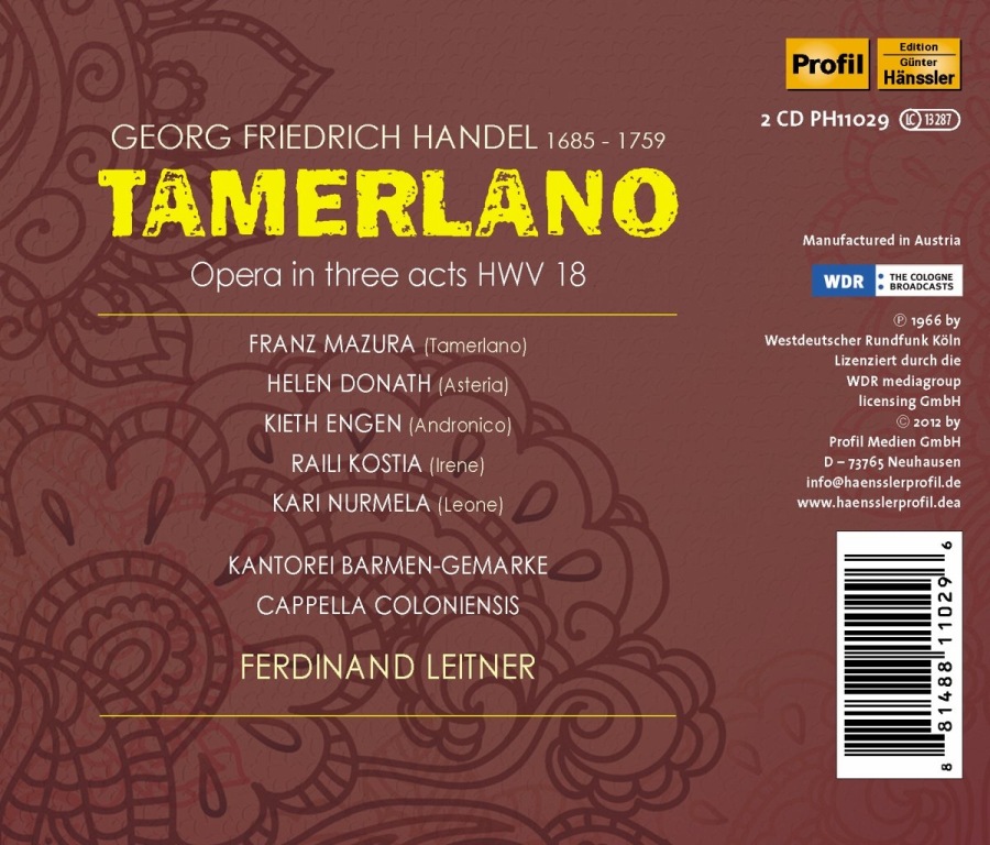 Handel: Tamerlano - slide-1