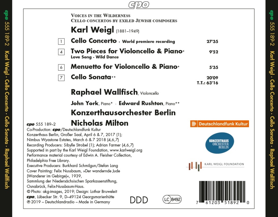 Weigl: Cello Concerto; Cello Sonata - slide-1