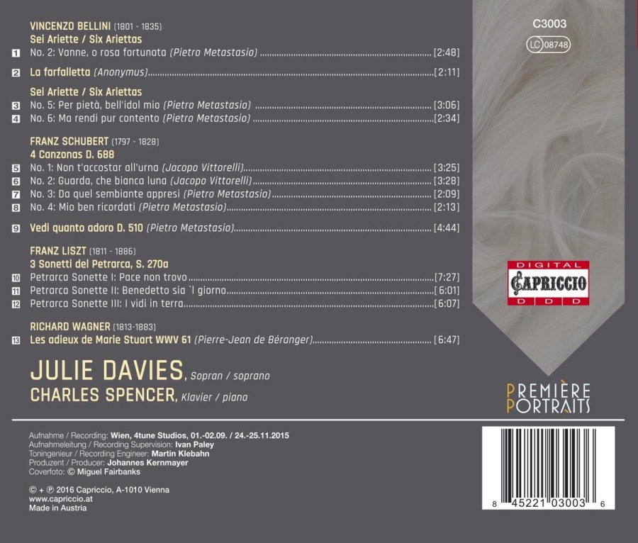 Arias & Canzonas: Bellini/Schubert/Liszt/Wagner: - slide-1
