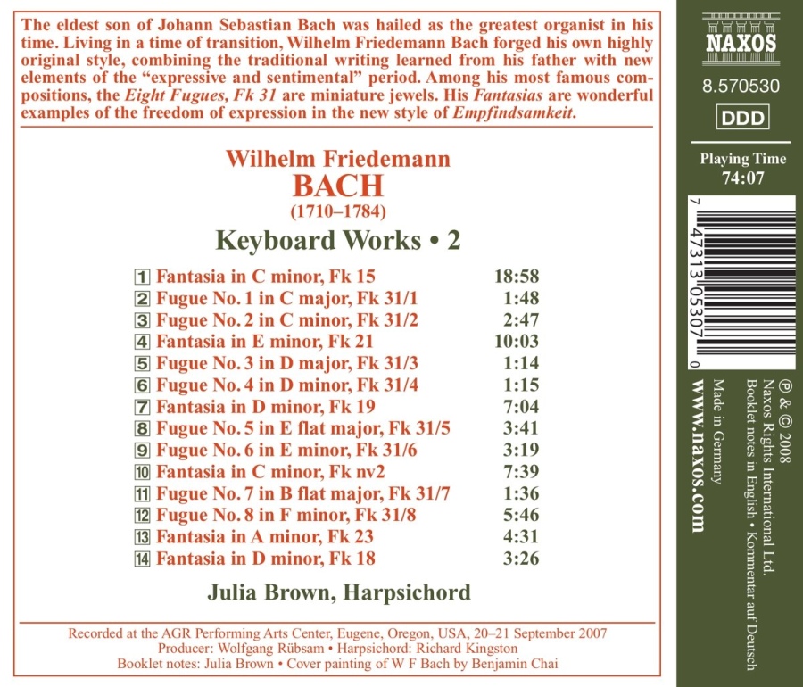 Bach W.F.: Keyboard Works Vol.2 - slide-1