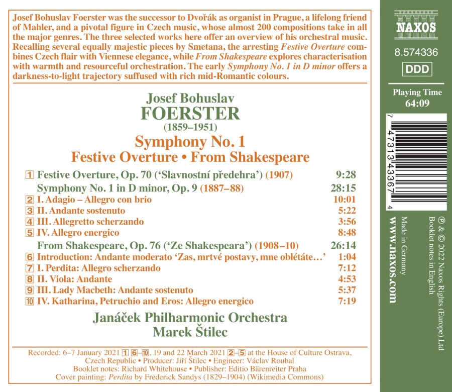 Foerster: Symphony No. 1; Festive Overture - slide-1
