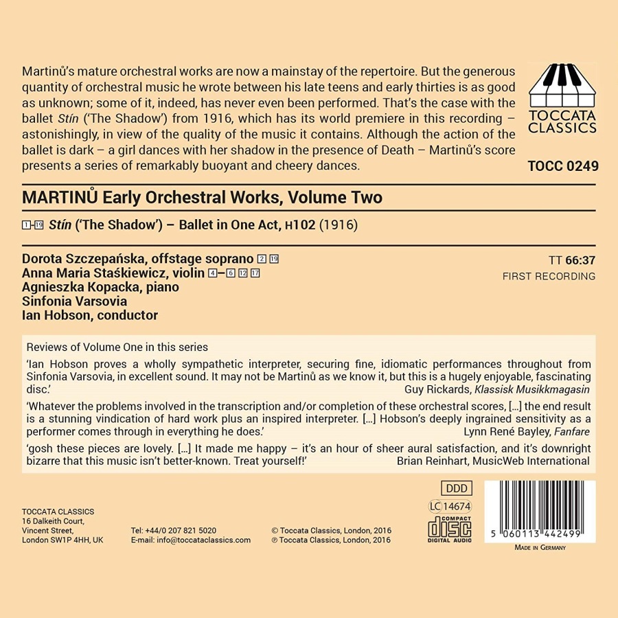 Martinu: Early Orchestral Works Vol. 2 - The Shadow, Ballet in One Act - slide-1