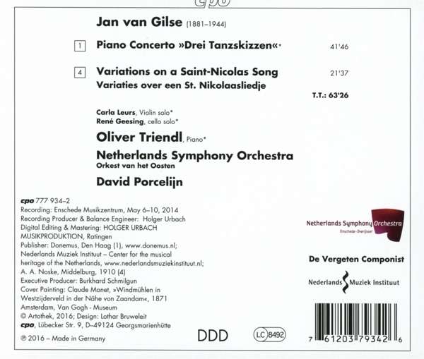 Gilse: Piano Concerto „Drei Tanzskizzen“  Variations on a Saint-Nicolas Song - slide-1
