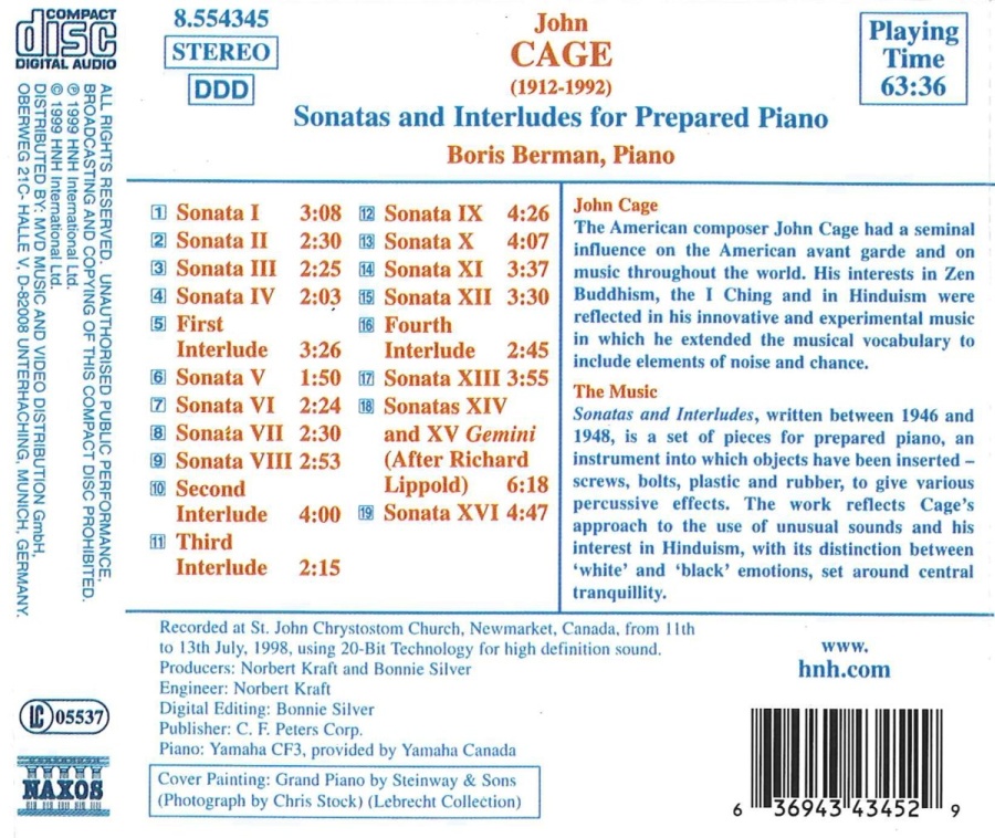 CAGE: Sonatas and Interludes for Prepared Piano - slide-1