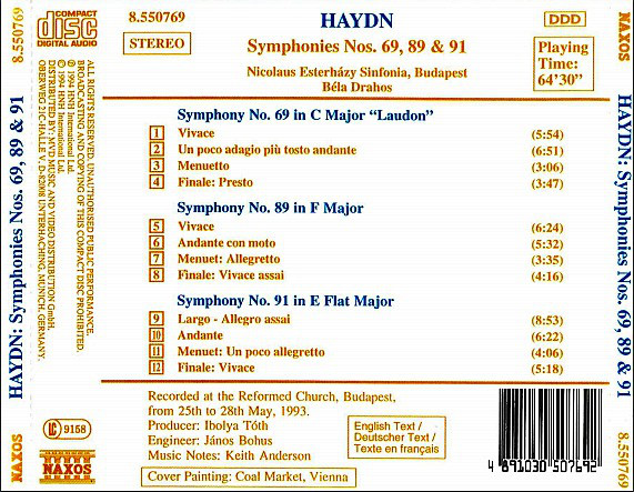 Haydn: Symphonies Nos. 69, 89, 91(Vol. 12) - slide-1