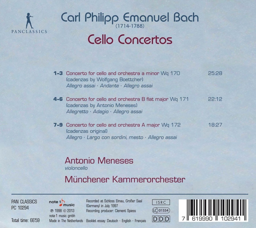 Bach, C.P.E.: Cello Concertos - slide-1