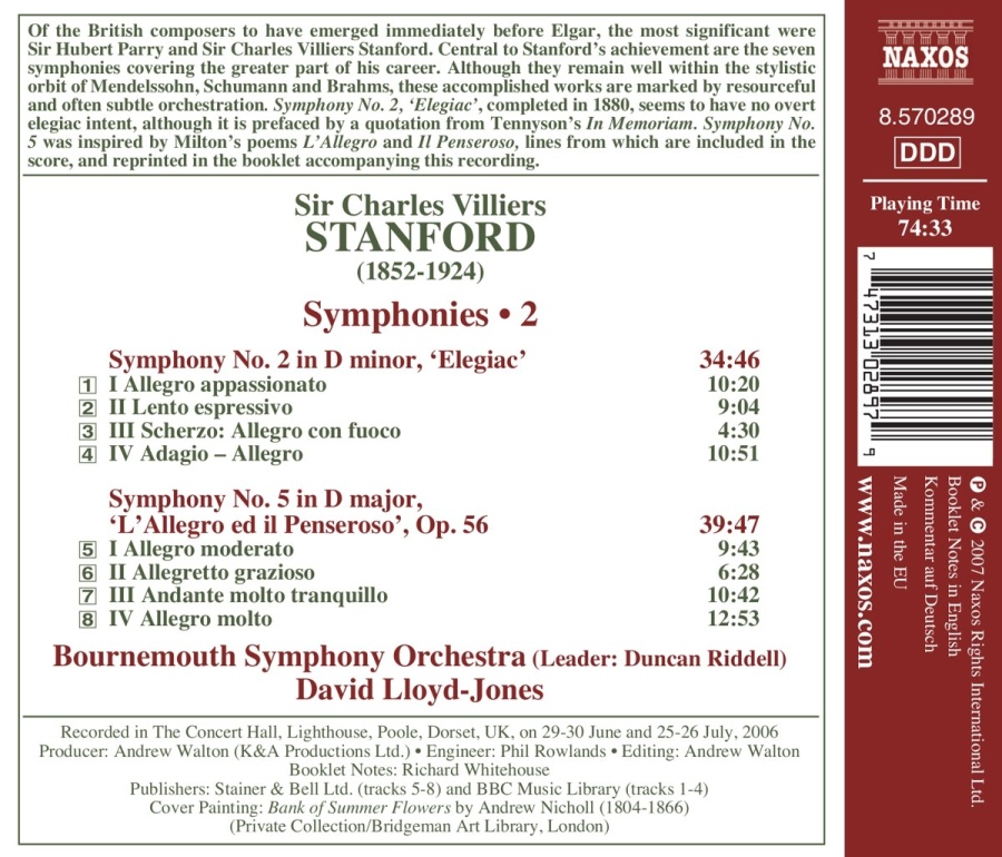 STANFORD: Symphonies Nos. 2 & 5 - slide-1