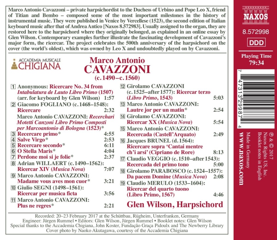 Cavazzoni: Complete Works - slide-1