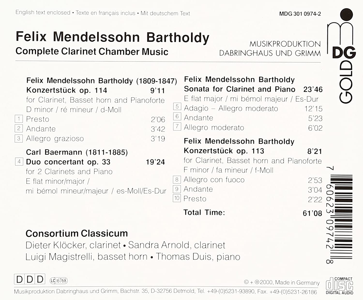 Menndelssohn: Clarinet chamber music - slide-1