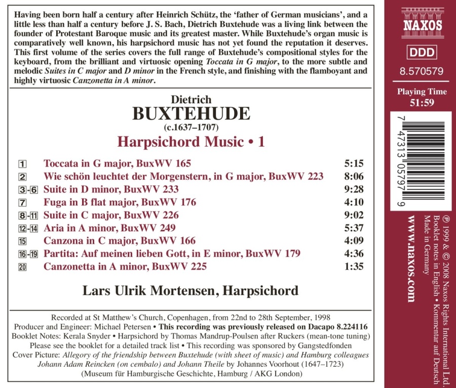 Buxtehude Harpsichord Music Vol. 1 - slide-1