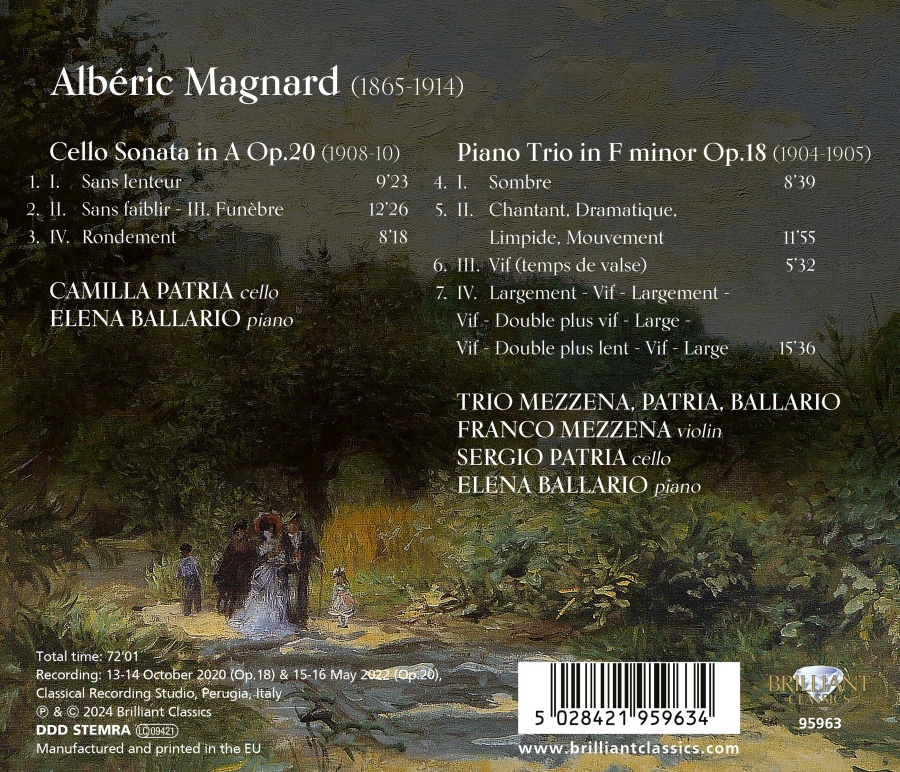Magnard: Cello Sonata; Piano Trio - slide-1