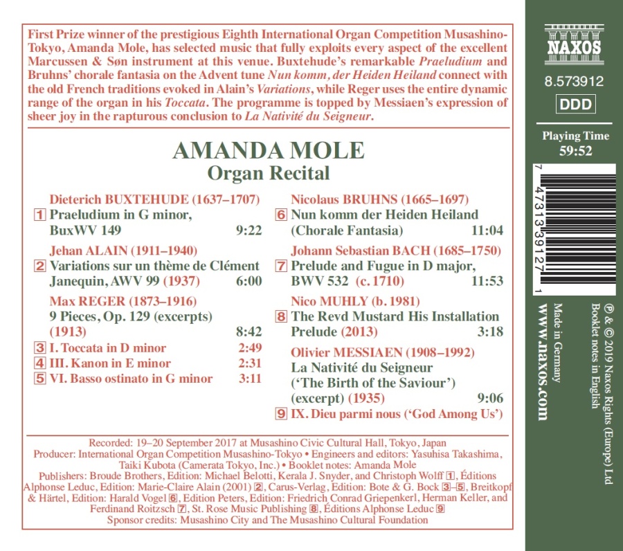 Amanda Mole Organ Laureate Recital - slide-1