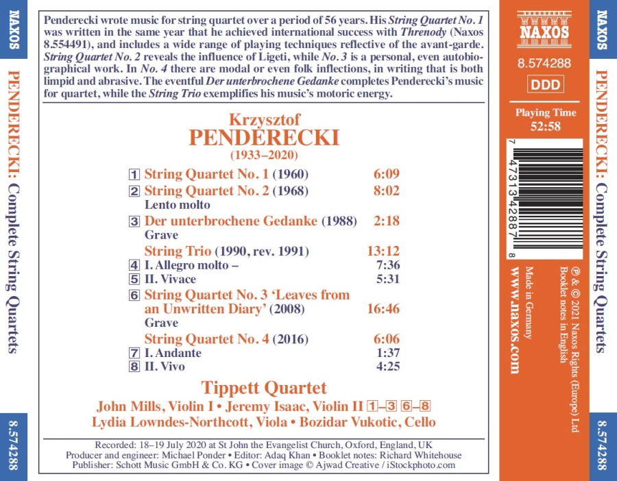 Penderecki: Complete Music for String Quartet; String Trio - slide-1