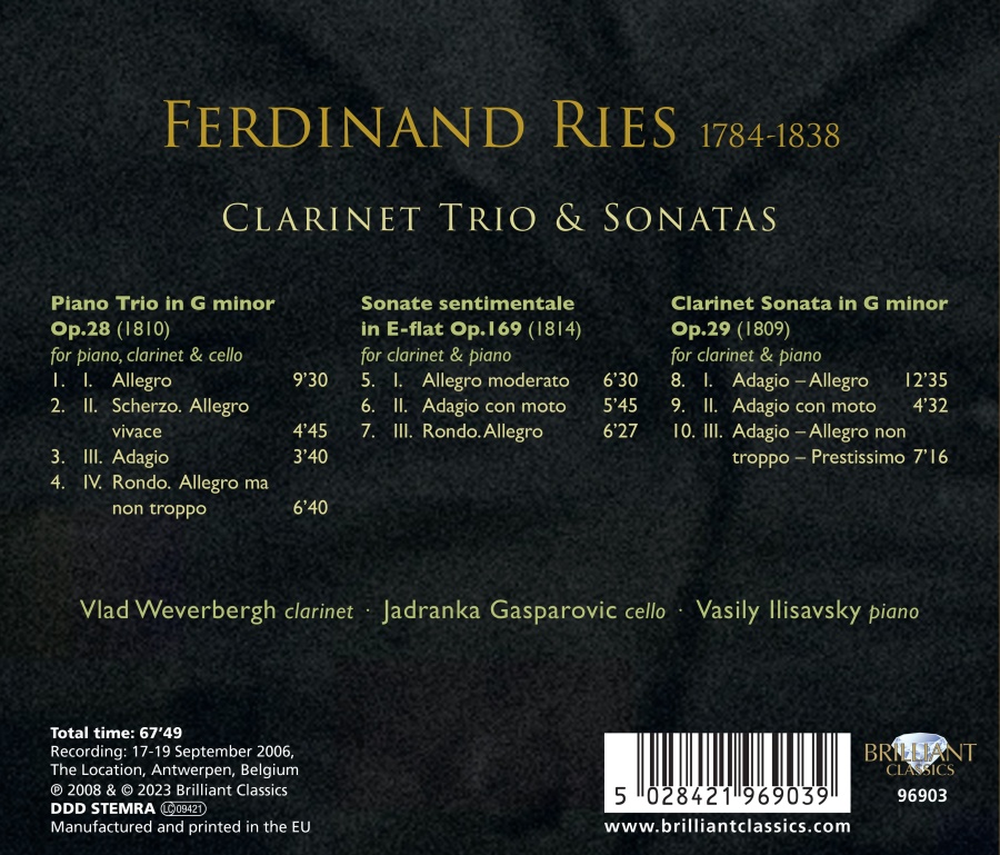 Ries: Clarinet Trio & Sonatas - slide-1