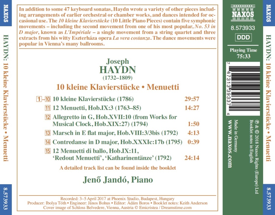 Haydn: 10 kleine Klavierstücke; 24 Menuetti - slide-1
