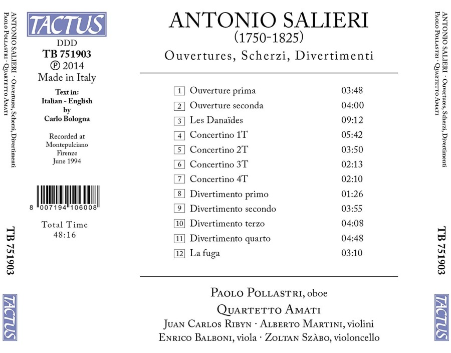 Salieri: Ouvertures Scherzi Divertimenti - slide-1