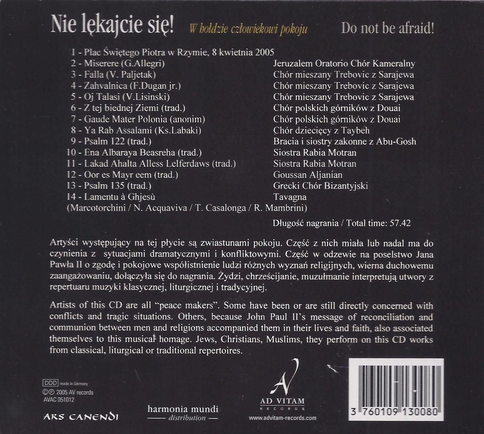 ''Nie lękajcie się!'' - W hołdzie człowiekowi pokoju (Papieżowi Janowi Pawłowi II) - slide-1