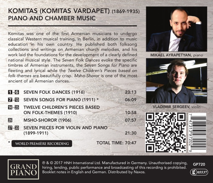 Komitas: Piano and Chamber Music - slide-1