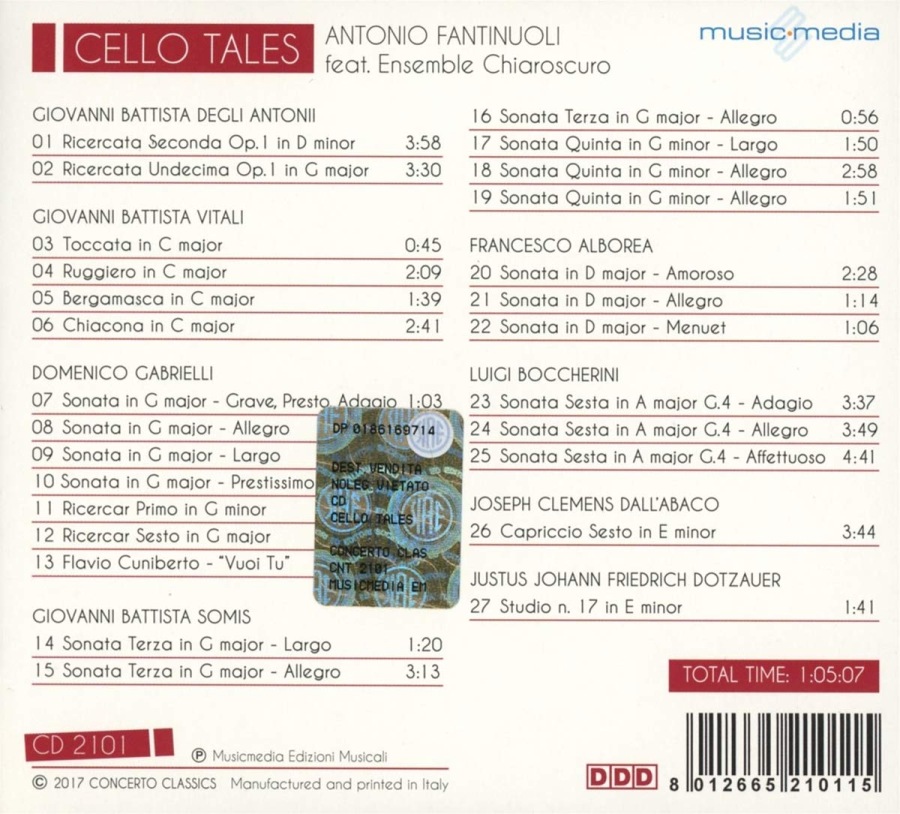 Cello Tales - Vitali; Gabrielli; Alborea; Somis; Boccherini;  ... - slide-1