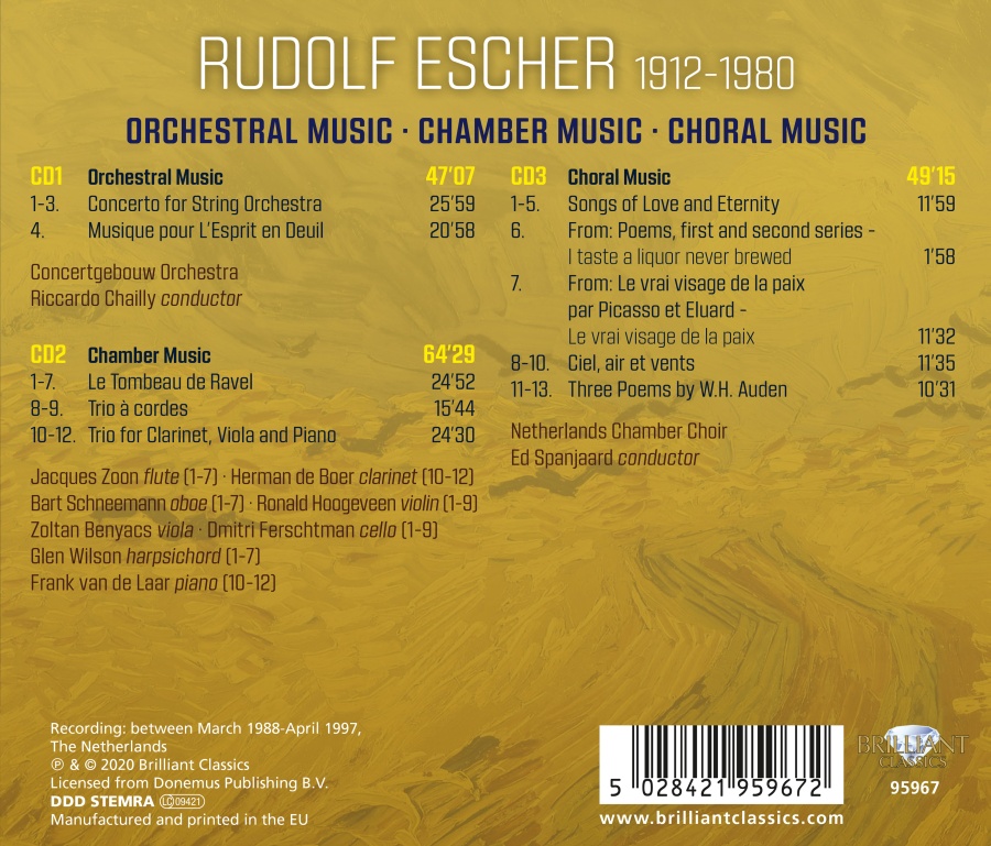 Escher: Orchestral, Chamber and Choral Music - slide-1