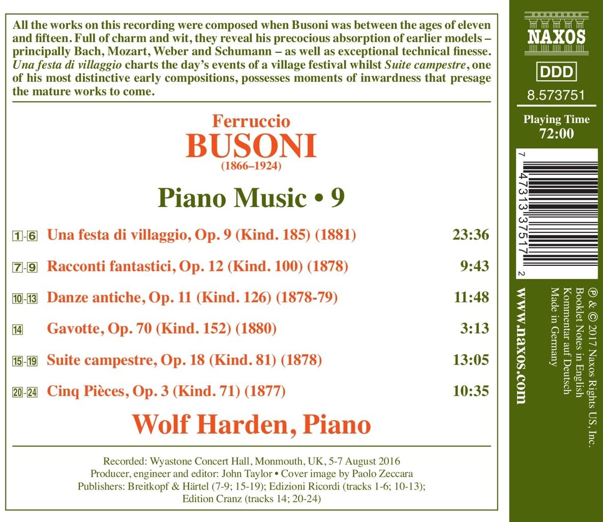 Busoni: Piano Music Vol. 9 - slide-1