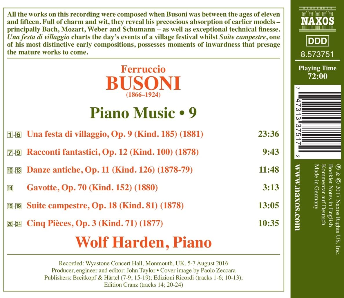 Busoni: Piano Music Vol. 9 - slide-1