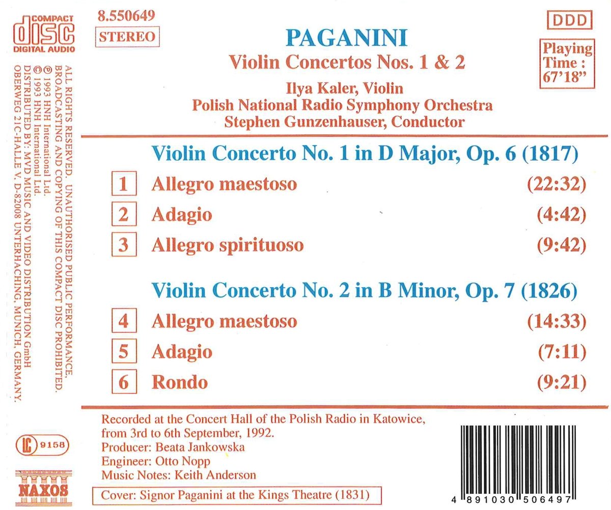 PAGANINI: Violin Concertos 1 & 2 - slide-1