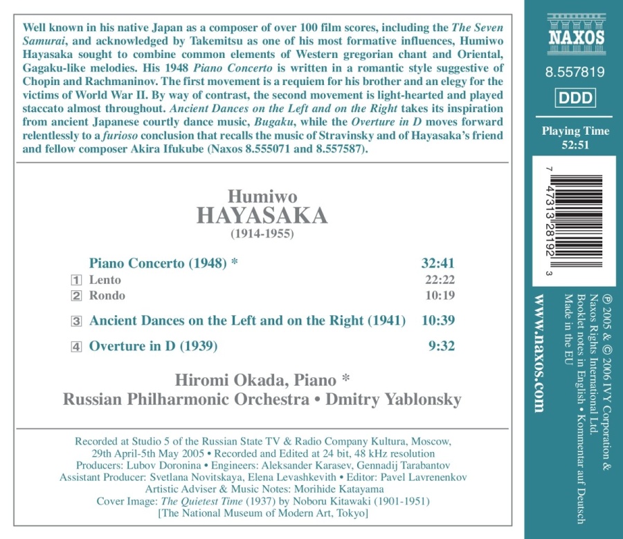 HAYASAKA: Piano Concerto, Ancient Dances - slide-1