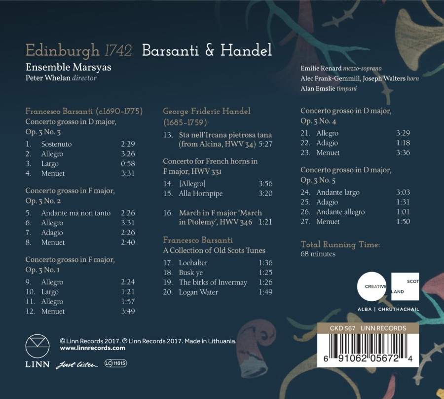 Edinburgh 1742: Barsanti: Concerti grossi Op. 3; Handel: Concerto for French Horns - slide-1