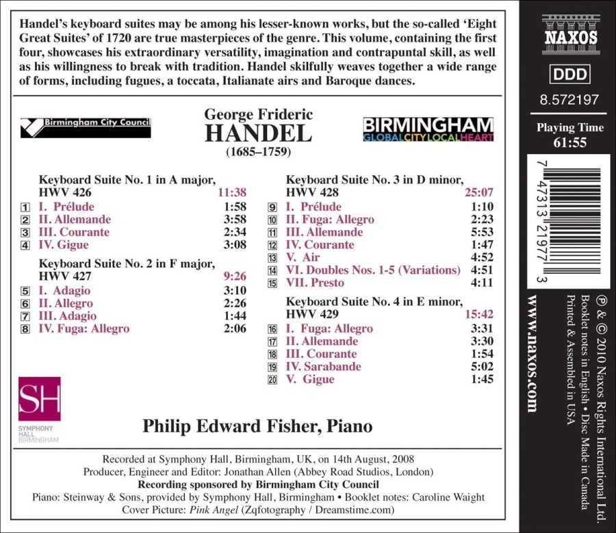 Handel: Keyboard Suites Vol. 1 - Nos. 1-4 - slide-1