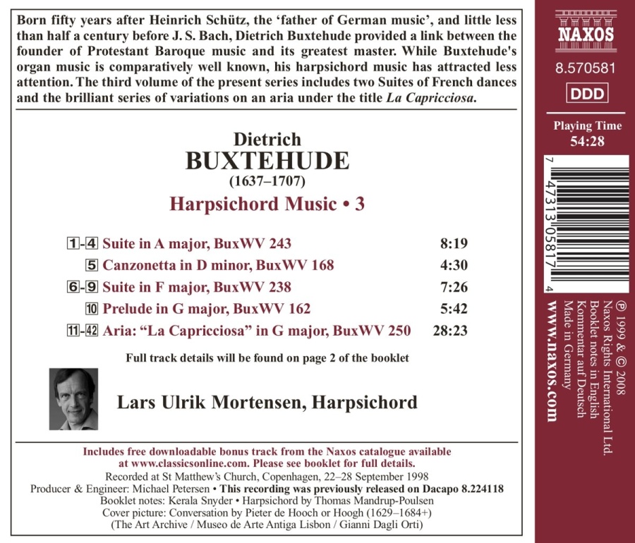 Buxtehude Dietrich: Harpsichord Music Vol. 3 - slide-1