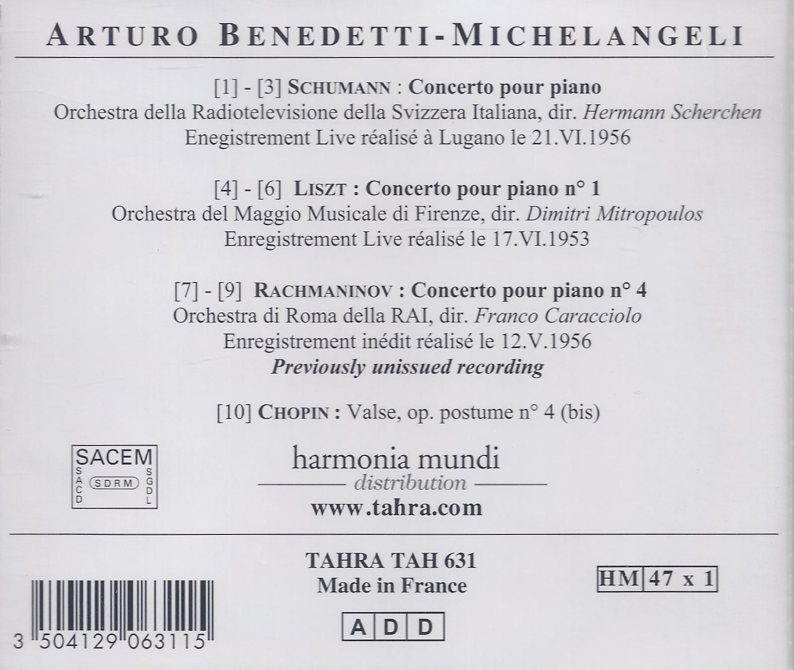 Piano Archives - Arturo Benedetti-Michelangeli - slide-1