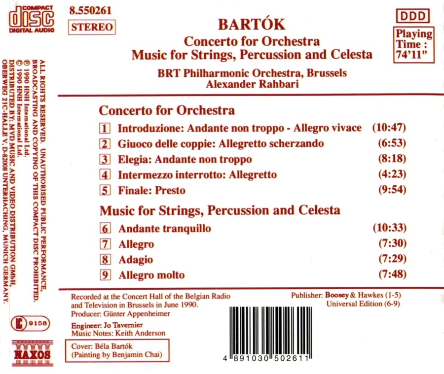 Bartok: Concerto for Orchestra, Music for Strings, Percussion and Celesta - slide-1