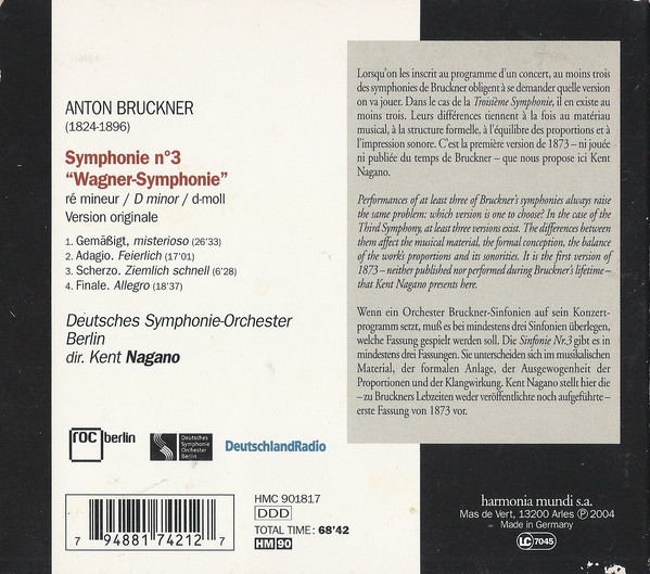 Bruckner: Symphony no. 3 - slide-1