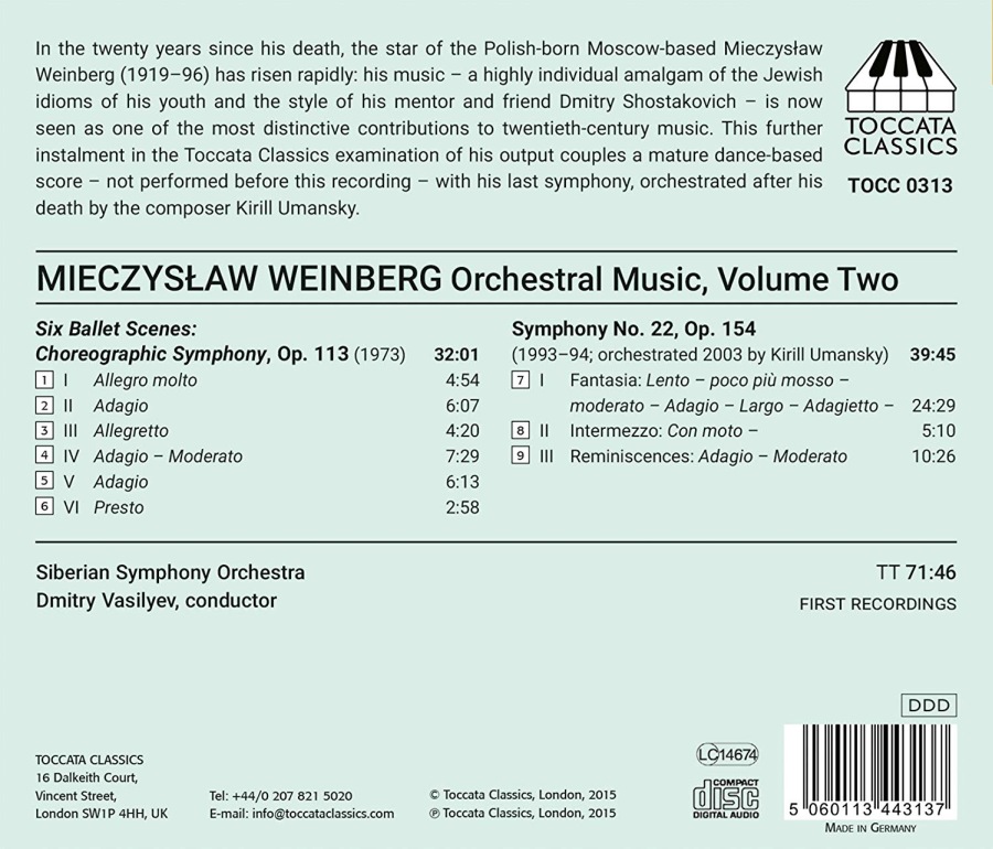 Weinberg: Orchestral Music Vol. 2 - Symphony No. 22 Six Ballet Scenes - slide-1