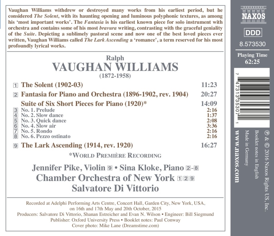Vaughan Williams: The Lark Ascending Suite of Six Short Pieces The Solent Fantasia - slide-1