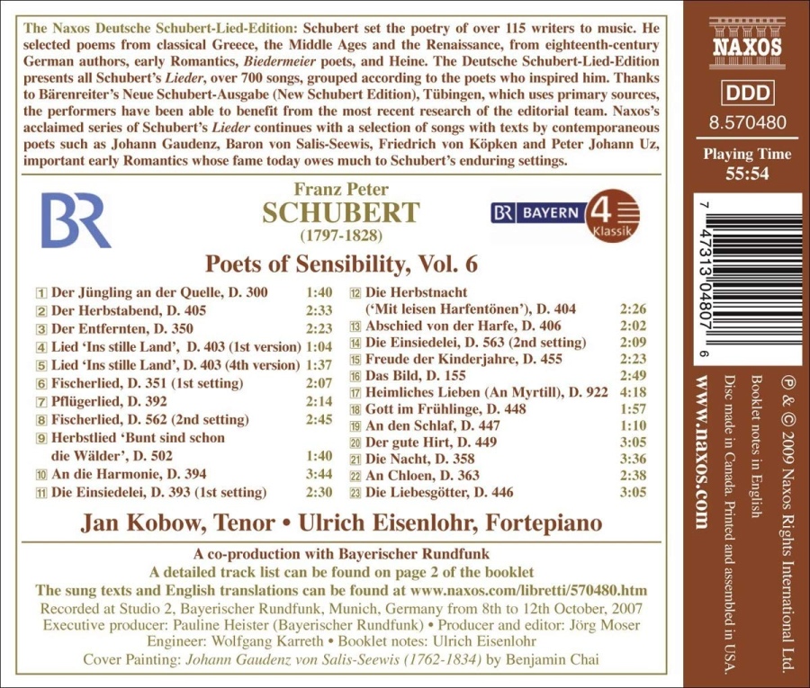 Schubert: Poets of Sensibility Vol. 6 - Deutsche Schubert-Lied-Edition Vol. 30 - slide-1