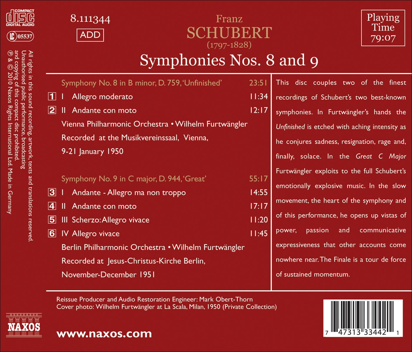 Schubert: Symphonies Nos. 8 & 9 - slide-1