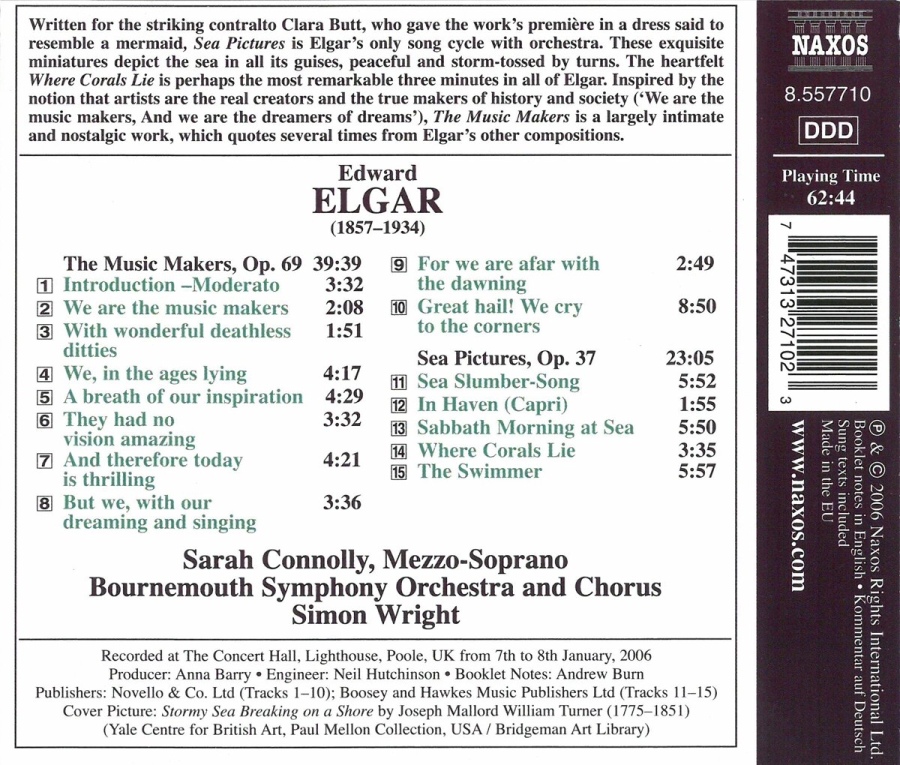 ELGAR: Music Makers, Sea Pictures - slide-1