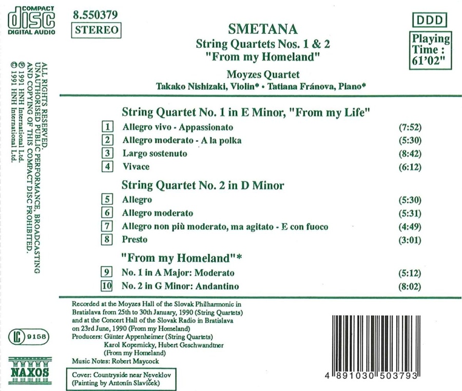Smetana: String Quartets Nos. 1 and 2, From My Homeland - slide-1