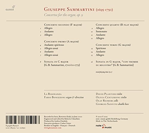 Sammartini: Concertos for organ op. 9 - slide-1