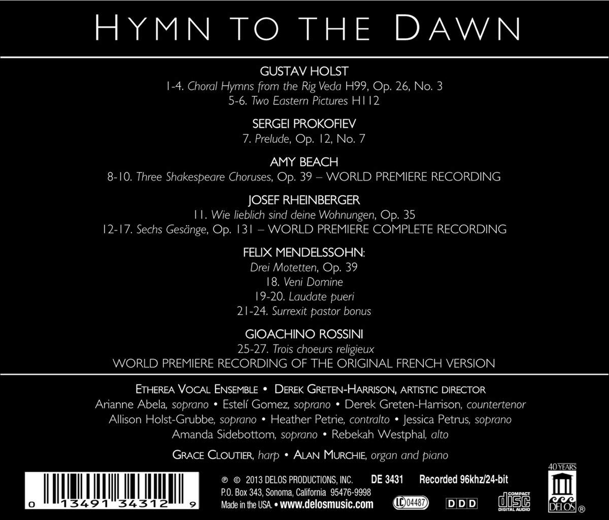 Hymn to the Dawn - Holst, Prokofiev, Beach, Rheinberger, Mendelssohn, ... - slide-1