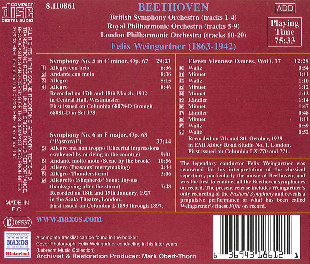 Beethoven: Symphonies Nos. 5 and 6 - slide-1