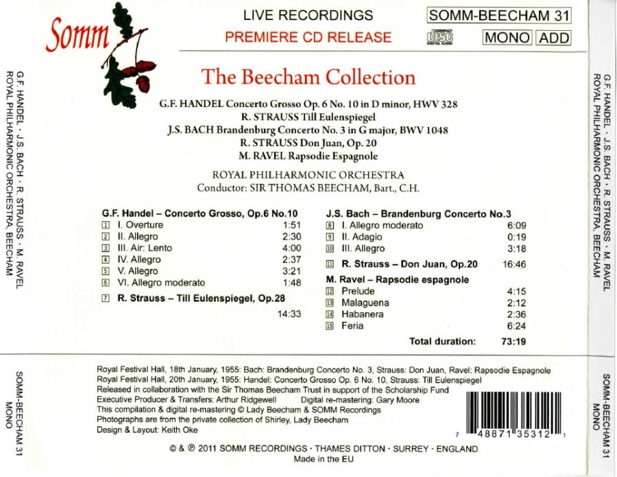 The Beecham Collection: Handel, R. Strauss, J.S. Bach & Ravel - slide-1