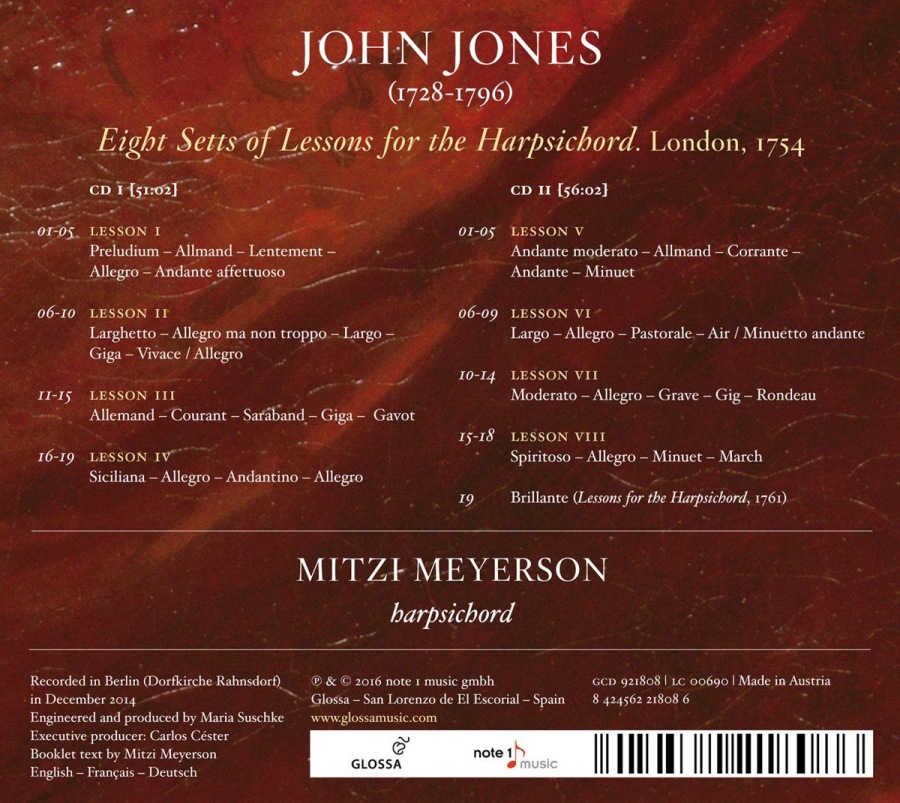 Jones: Eight Setts of Lessons for the harpsichord, London 1754 - slide-1