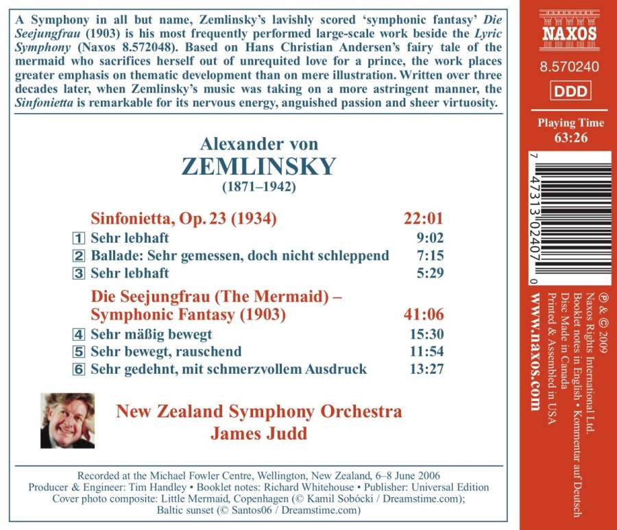 Zemlinsky: Die Seejungfrau (The Mermaid) – Symphonic Fantasy, Sinfonietta Op. 23 - slide-1